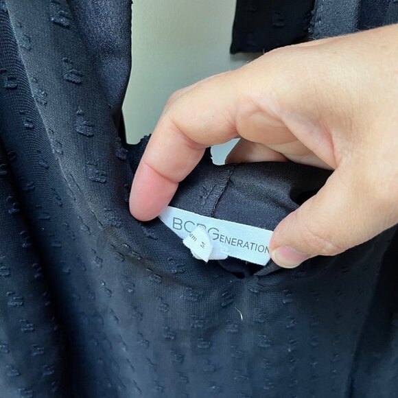 BCBGeneration Black Swiss Dot Dress- Size M - Picture 2 of 5